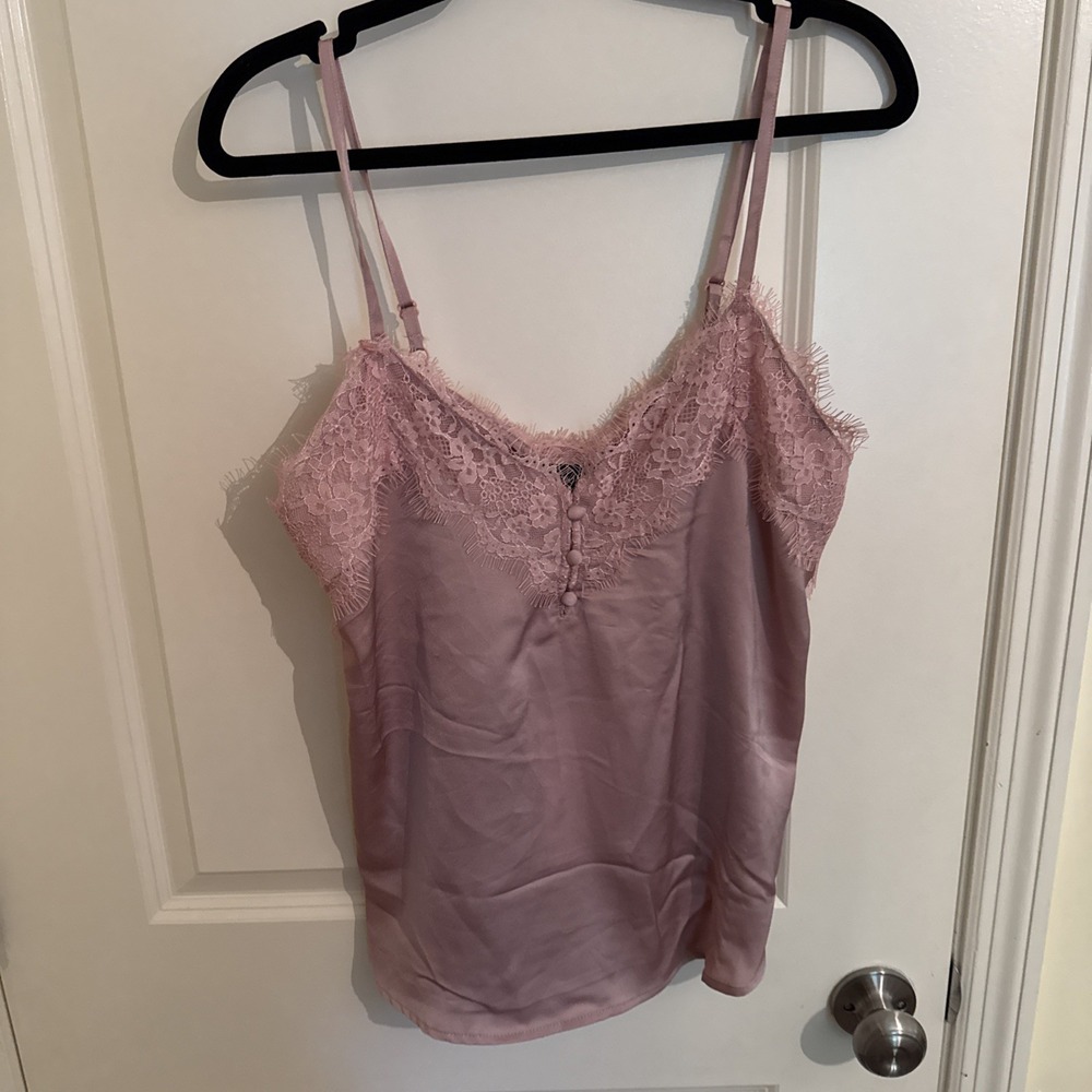 Oak & Trellis Lace Cami Camisol Dusty Rose Size XL NWT